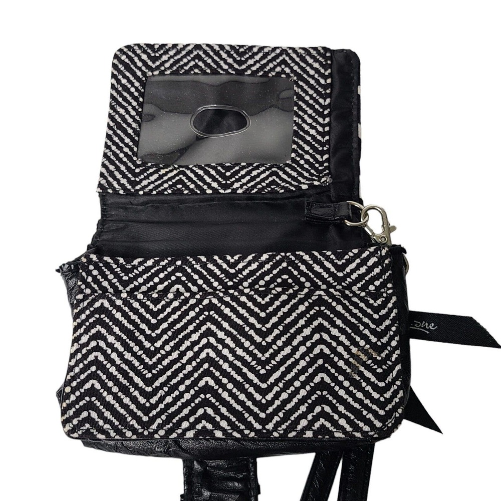 Vera Bradley "Night and Day" Black &‎ White Quilted Snap Coin Purse/Mini Wallett - Picture 4 of 8